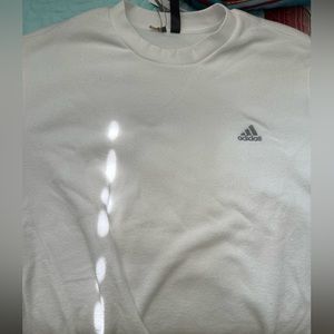 White Adidas Crew Sweatshirt